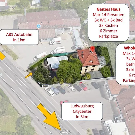 Komplettes Haus - Gr Gruppen - 3 Kuechen - 3 Baeder - Parkplaetze Gæstehus 3*